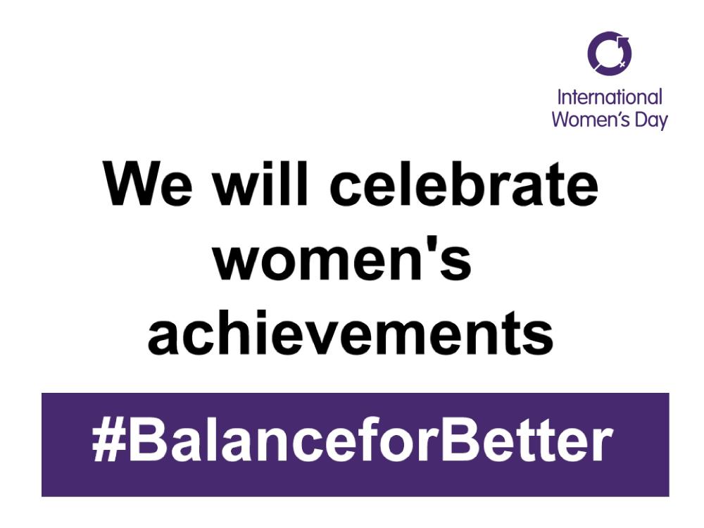 International Women's Day 2019 - Balance for Better - Ronald Tinrin - Super Professeur - Tusa Rutherford